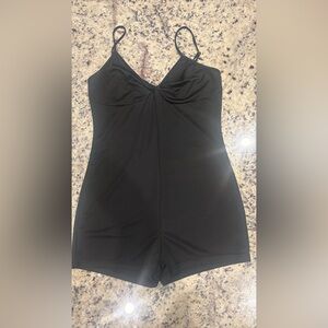 All black romper/jumpsuit